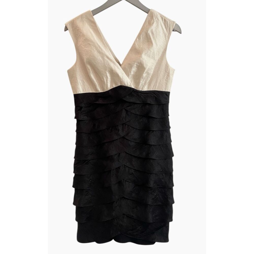 Willow Glenn New York Black & Cream Dress Sz 6 Petite 6P‎